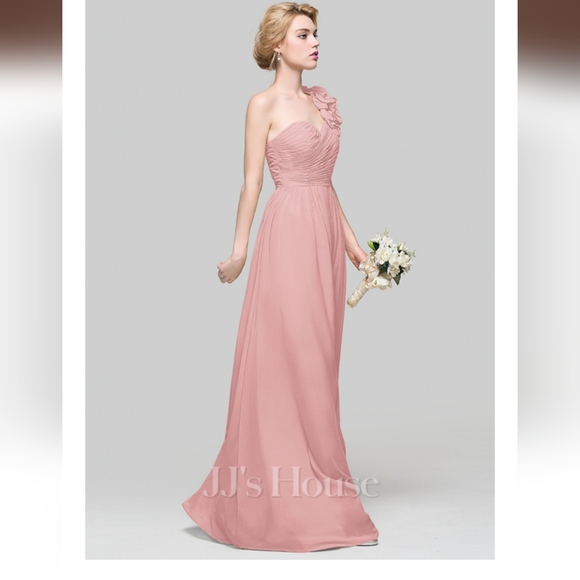 JJ HOUSE  one shoulder bridesmaid  dress - Picture 2 of 15